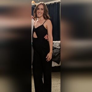 H&M Black Tie-Front Jumpsuit
